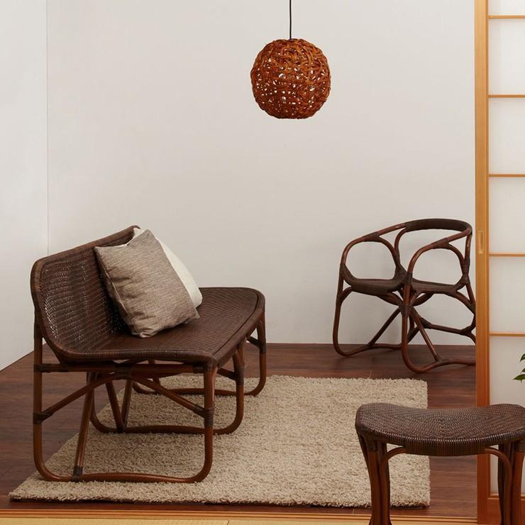 サンフラワーラタン 手編み カウチソファ C116KA W160×D60×H75 厳選