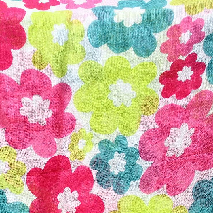 アウトレット Glen Prince ストール ポップで可愛らしい色合いの花柄が