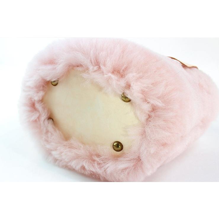 ムートンバッグ モンテローザ ムク ナチュラル ムートン＆ニットコンビ  