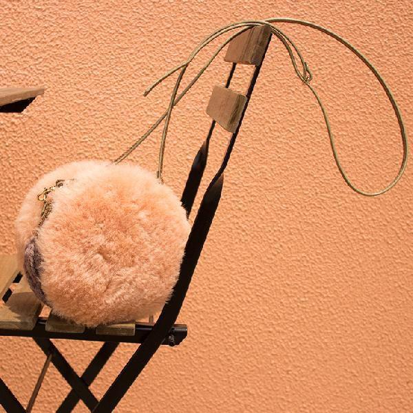 ムートンバッグ モンテローザ ムク マカロン ムートン＆ニット 2WAY