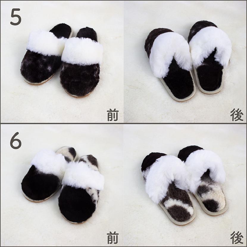 ムートンスリッパ マーブル オーストラリア産シープスキン 23〜25cm
