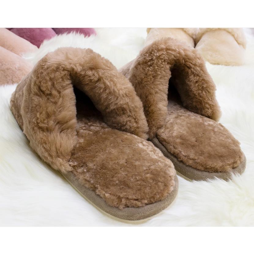 ムートン スリッパ シンプル 23〜28cm リアルムートン 室内履き M