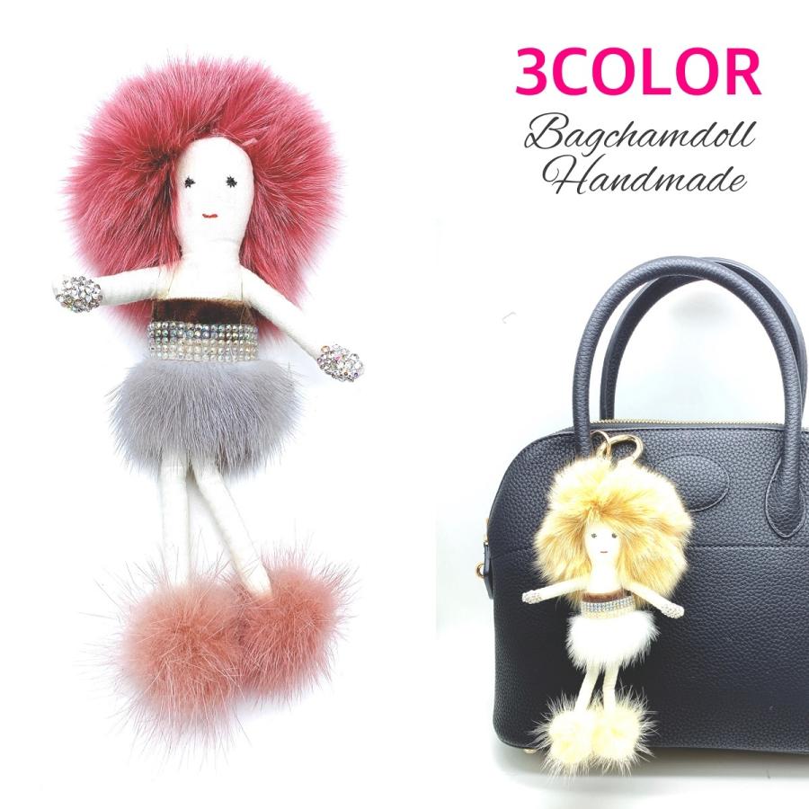 バッグチャームお人形 韓国ドール 人気 新作 かわいい スワロフスキー