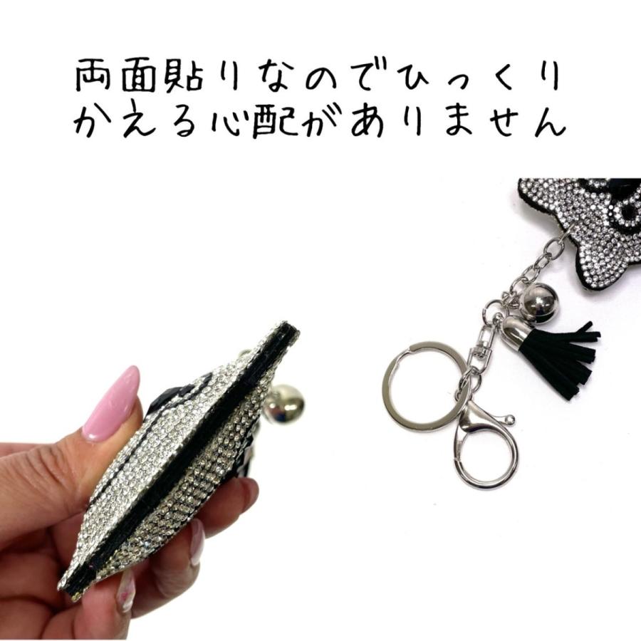両面 キラキラ バッグチャーム 人気 軽量 キーホルダー アニマル 動物  