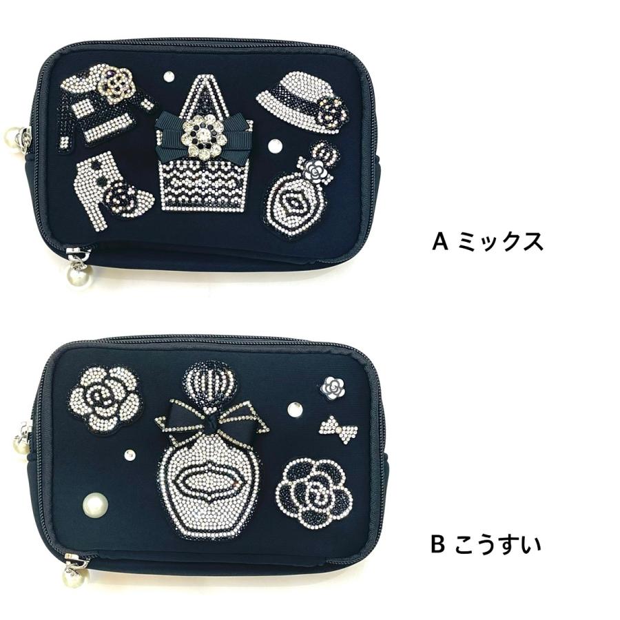 化粧ポーチ スマイルポーチ カメリアポーチ モチーフポーチ キラキラ