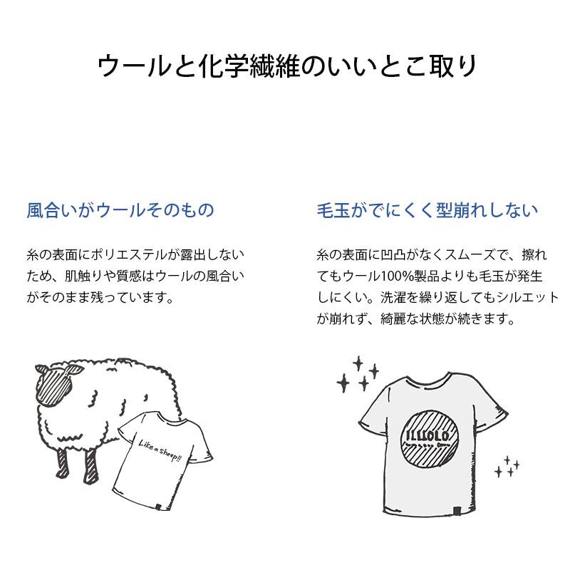 イルローロ 半袖 Tシャツ ロゴ無し ILLLOLO NIKKE AXIO Wool T トップス アウトドア メリノウール 吸汗速乾｜noblegolf｜08