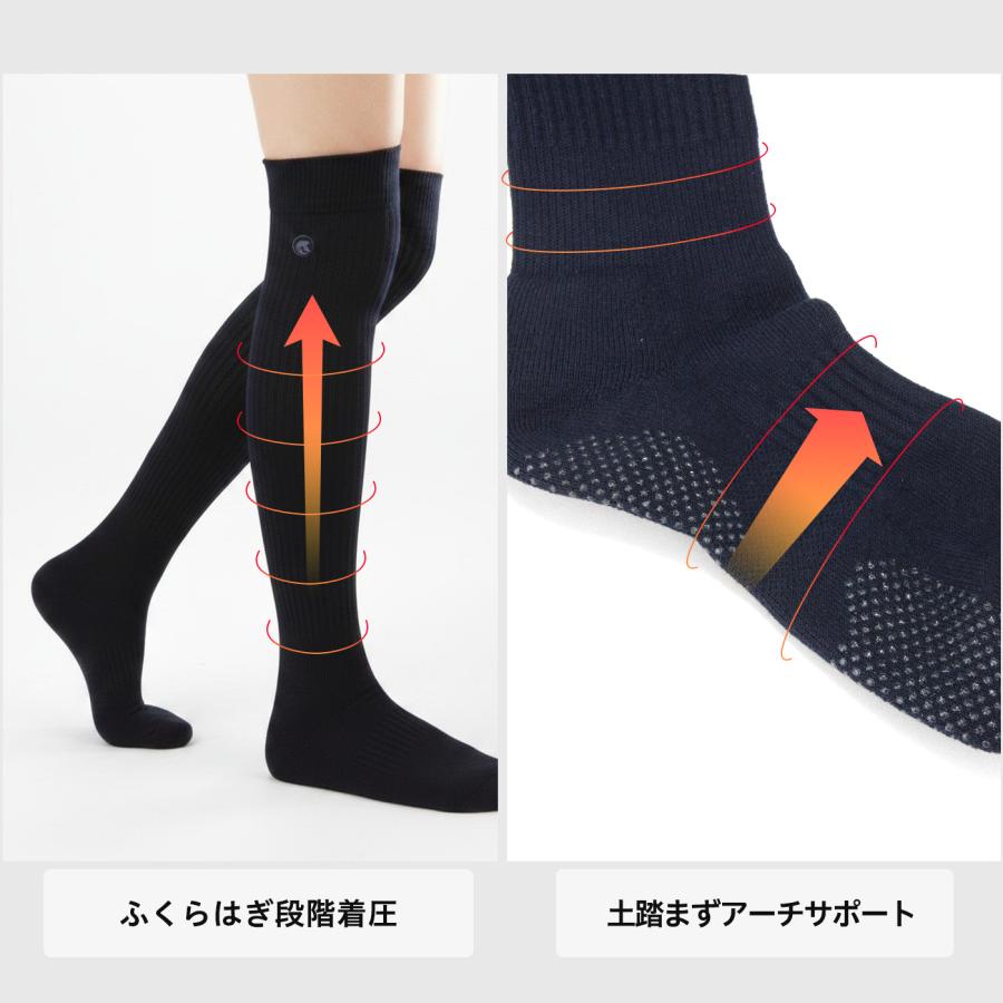 ゴルフ レディス 加圧 美脚 ハイソックス 2Way アドリアズ AdriaZ