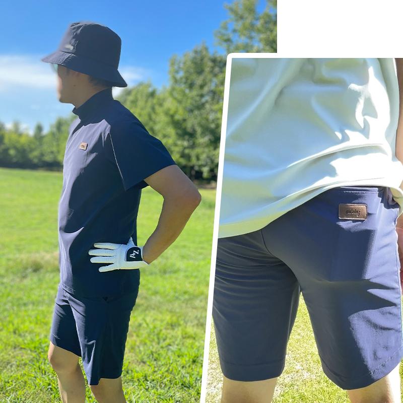 ゴルフ ハーフパンツ ゴルフウエア ボトムス スナップボタン