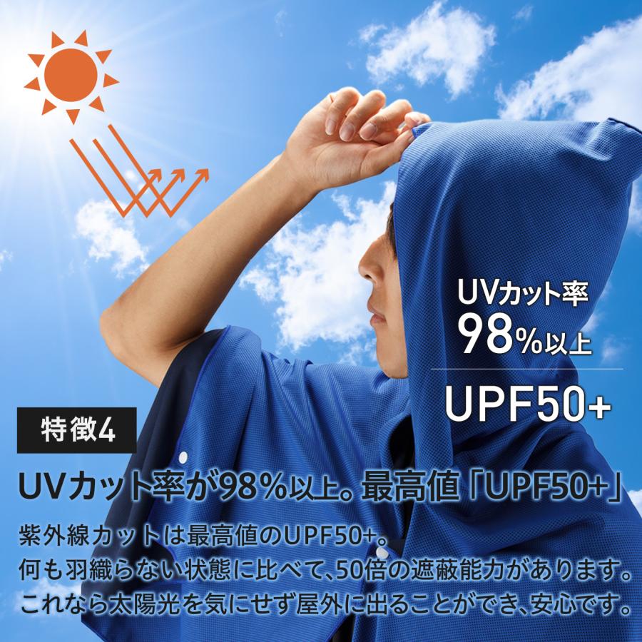 AdriaZ（アドリアズ） 冷感ポンチョ 冷却ポンチョ シェイククール 熱中