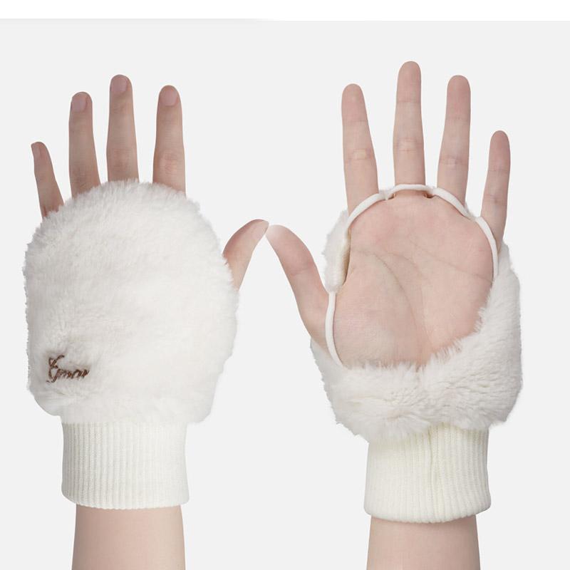 ゴルフ ハンドウォーマー グローブ 冬用 フェイクファー 両手用