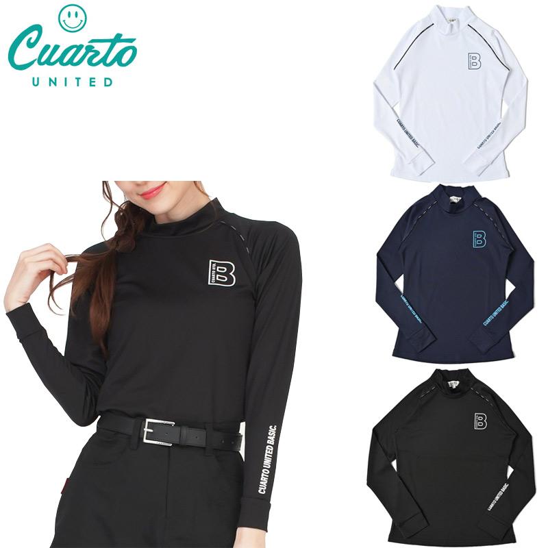 CUARUTO UNITED BASIC モックネックシャツ Cuarto UNITED モックネック 半袖カットソー 袖アシンメトリー