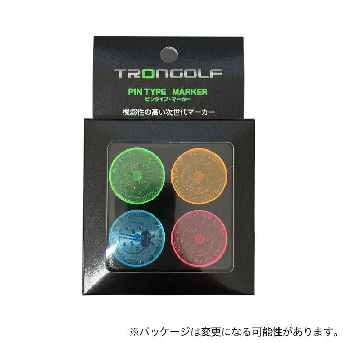 ゴルフ マーカー 離れても良く見える ピンタイプ TRONGOLF 4個入り