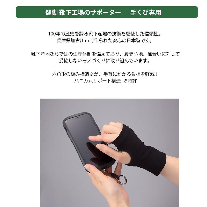 健脚 靴下工場のサポーター 手首専用 k-008 日本製 ハニカム