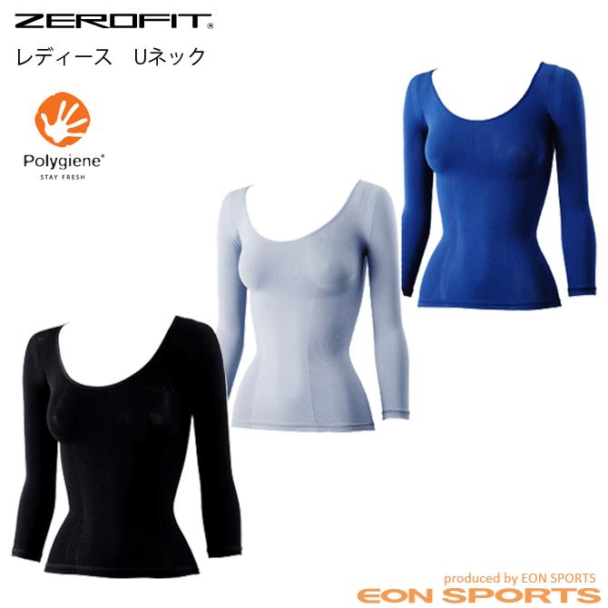 イオンスポーツ 女性専用ゼロフィット ZEROFIT　ゼロフィット400 ゴルフ アンダーウェア Uネック 抗菌防臭 ポリジンだから臭わない  着圧 expoint01 | ZEROFIT
