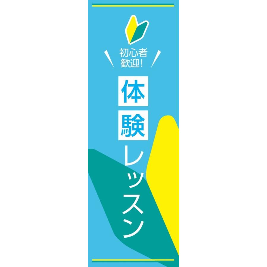 既製デザイン のぼり旗 体験レッスン 初心者マーク 水色背景 4lesson03 03 4lesson03 03 備品販促二郎 通販 Yahoo ショッピング