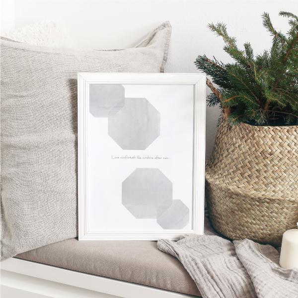 **専用** A1 インテリアポスター モダンアート 抽象画 シルバー 抽象 八角形 8角形 運気アップ モノクロ モダン インテリア