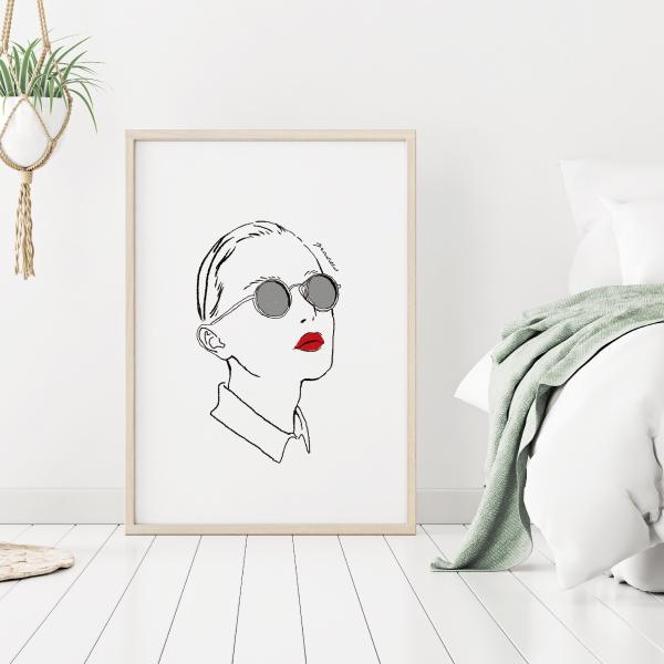 オールバックメガネ イラスト インテリア アート ポスター おしゃれ 玄関 雑貨 一人暮らし 北欧 韓国 大きい A1 A3 B2 Illustration 02 A3 Soyumoa ソユモア 通販 Yahoo ショッピング