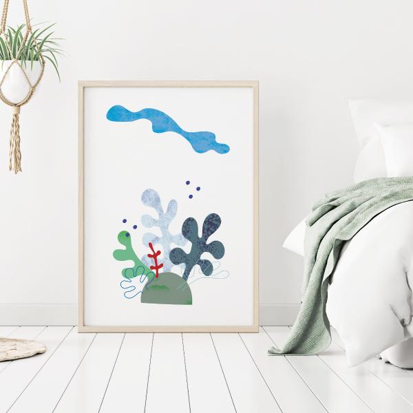 海藻 カフェ イラスト インテリア アート ポスター おしゃれ 玄関 雑貨 一人暮らし 北欧 韓国 大きい A1 A3 B2 Illustration 19 備品販促二郎 通販 Yahoo ショッピング