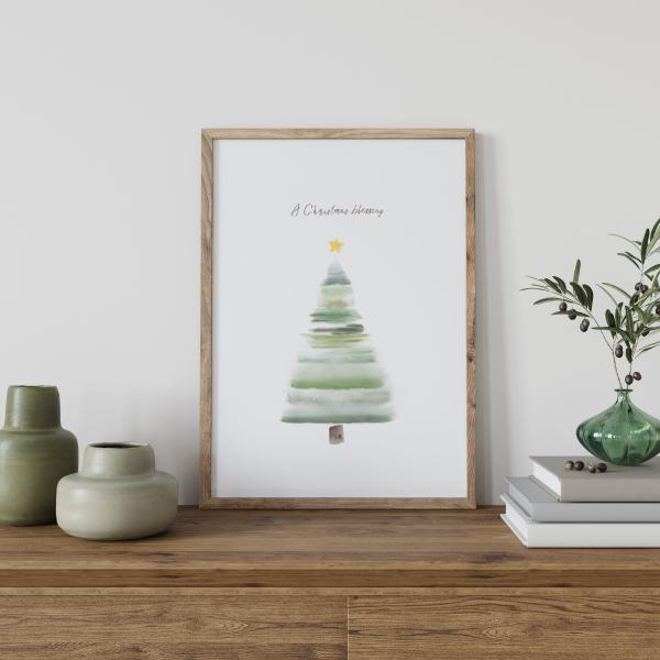 クリスマス クリスマスツリー 冬 イラスト インテリア アート ポスター