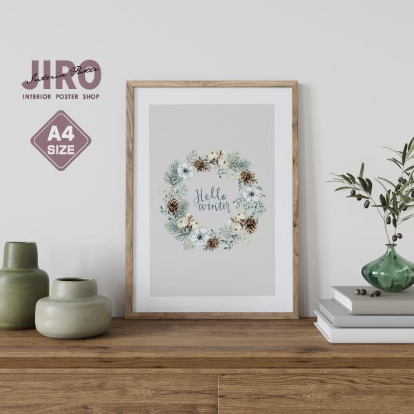サイズ Hello Winter クリスマス リース 冬 冬 イラスト インテリア アート ポスター 壁掛け シンプル おしゃれ 北欧 韓国 雑貨 Illustration 41 Soyumoa ソユモア 通販 Yahoo ショッピング