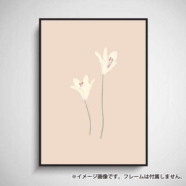 植物 百合 花 ホワイトリリー マドンナリリー シンプル イラスト 玄関 雑貨 一人暮らし おうち時間 北欧 インテリア アート ポスター B2サイズ 大きい Plant 16 B2 備品販促二郎 通販 Yahoo ショッピング