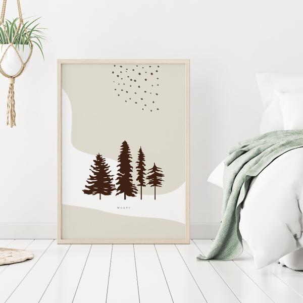 Woods 森 インテリア アート ポスター おしゃれ 玄関 雑貨 一人暮らし 北欧 韓国 大きい A1 A3 B2 Plant 41 A3 Soyumoa ソユモア 通販 Yahoo ショッピング