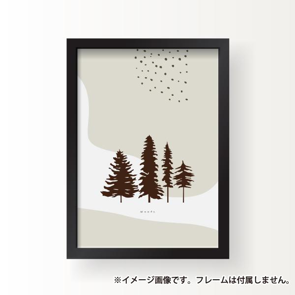 Woods 森 インテリア アート ポスター おしゃれ 玄関 雑貨 一人暮らし