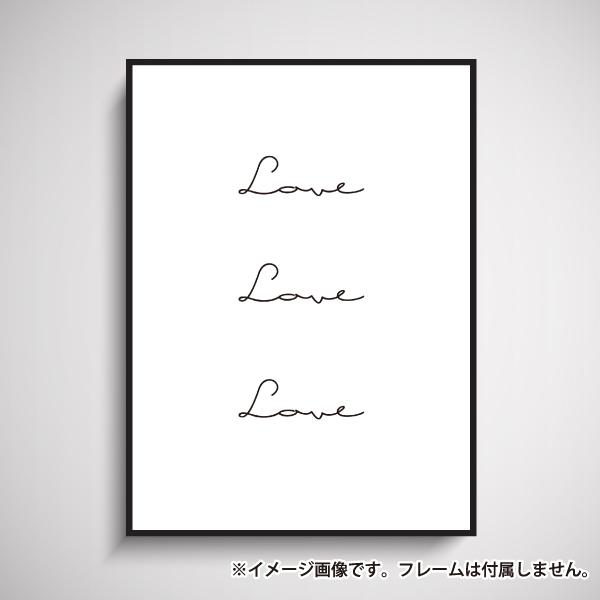 Love モノクロ 白黒 シンプル タイポグラフィ 文字 英語 おしゃれ 玄関 雑貨 一人暮らし おうち時間 北欧 A1サイズ 大きい Typography 04 A1 備品販促二郎 通販 Yahoo ショッピング
