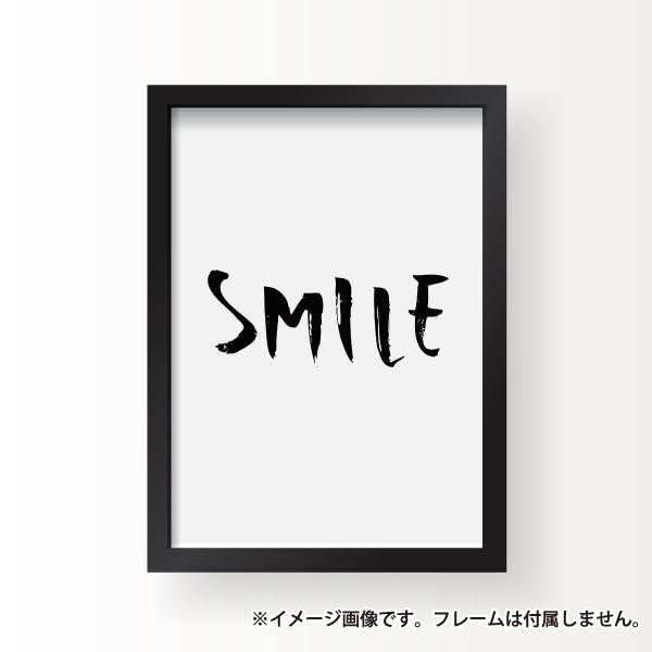 Smile シンプル 白黒 モノトーン タイポグラフィ 文字 英語 インテリア アート ポスター おしゃれ 玄関 雑貨 一人暮らし 北欧 韓国 大きい A1 A3 B2 Typography 07 A3 備品販促二郎 通販 Yahoo ショッピング