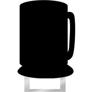 海外正規品 コーヒーカップ 小サイズ シルエットポップスタンド 黒板 No 受注生産 安い購入 Theblueskycharity Org