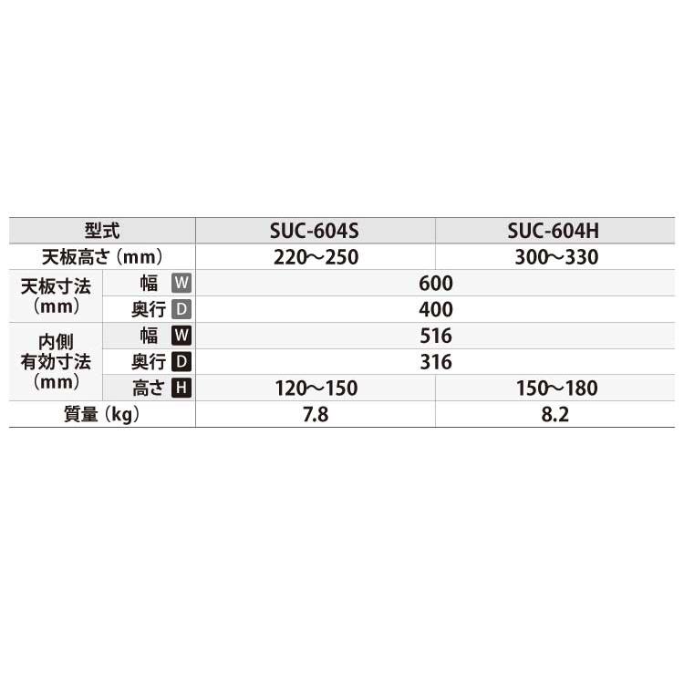 アルインコ ステンレス製グレーチング作業台 SUC-604S 天板高さ(mm)：220〜250 使用質量(kg)：150｜nobotte｜03