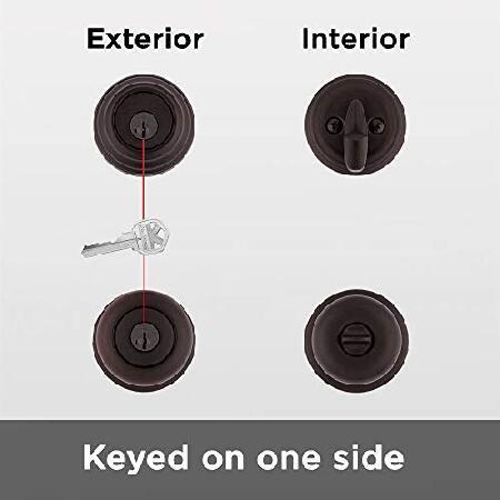 Kwikset　991　Juno　SmartKey　Venetian　Cylinder　Single　Combo　Knob　Bronze　by　Entry　featuring　Kwikset　Deadbolt　and　in　Pack