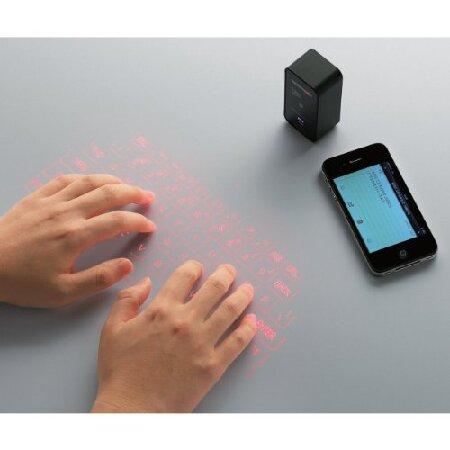 ELECOM 投映型Bluetoothプロジェクションキーボード iPhone/iPad/iPod touch対応 ブラック TK-PBL042BK
