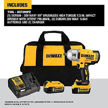 激安オフライン販売 DEWALT 20V MAX XR Cordless Impact Wrench Kit with Detent Anvil， 1/2-Inch (DCF899P2) 141［並行輸入］