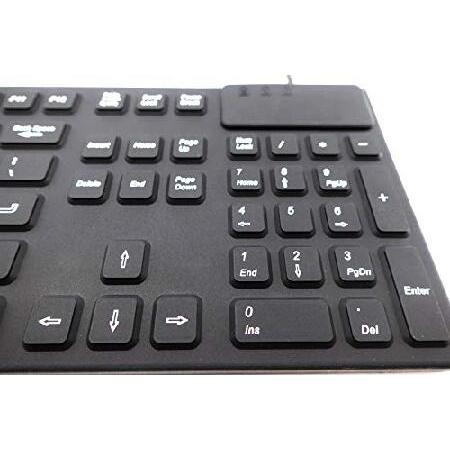 DSI LED Backlit Keyboard with Number Pad - Industrial IP68 Waterproof Rugged Silicone IKB106BL｜nobuimport｜03