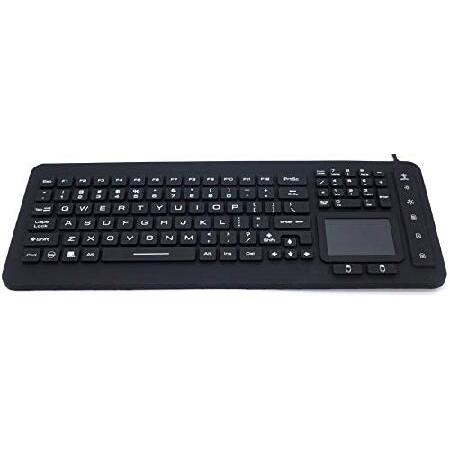 DSI LED Backlit Industrial IP68 Waterproof Rugged Silicone Keyboard with Touchpad IKB98BL｜nobuimport｜05