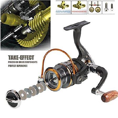 待望の再販！ (11BB DK6000 Series) - Sougayilang Spinning Fishing Reels with Left/Right Interchangeable Collapsible Wood Handle Powerful Metal Body 5.2:1/5.1:1 Gear