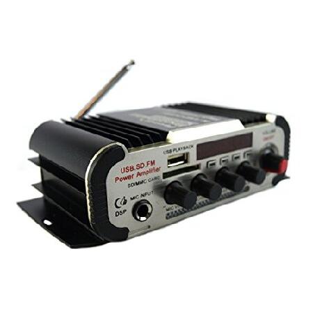 取寄商品 2 Channel Stereo PA Mini Amplifier Bluetooth USB SD Card FM Radio MP3 Audio