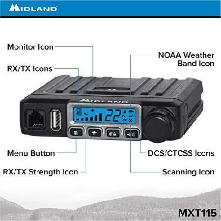 Midland　Two-Way　Radio　with　Silver,　Walkie　Antenna　Radio　Magnetic　＆　Talkies　Mount　(Black　External　GXT1000　Long　Range　Pair　Pack)