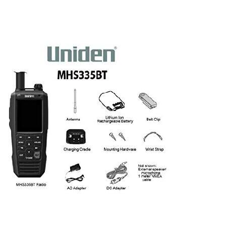 Uniden MHS335BT 6W クラスD フローティング ハンドヘルド VHF マリンラジオ Bluetooth付き  他のVHFテキストメッセージ対応ラジオに直接テキストメッセージ IPX8