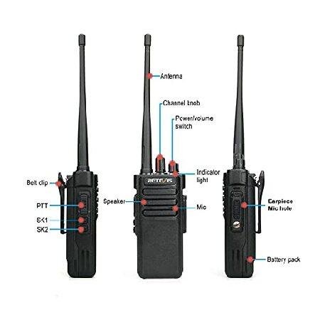 Retevis　RT29　Military　3200mAh　Walkie　Talkies　Grade　Way　Walkie　Rechargeable,Emergency　with　Talkies　Radio　with　Duty　Range,Heavy　Adults　Long　Earpiece(2