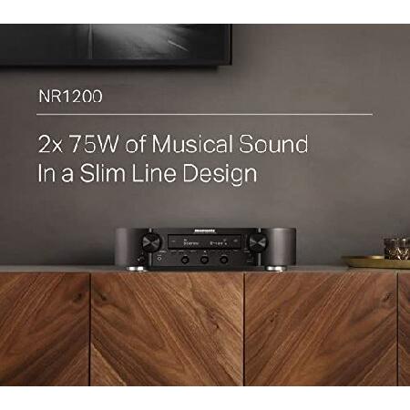 Marantz NR1200 AV Receiver, 2-Channel Home Theater Amp, Wi-Fi, Bluetooth, Heos + Alexa, Immersive Movies, Music ＆ Gaming, Auto Low Latency Mode for X｜nobuimport｜02