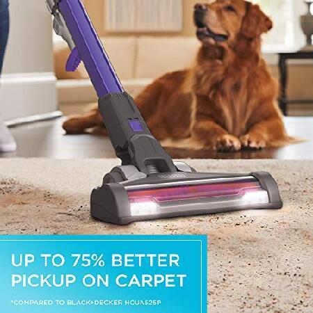 いいスタイル BLACK+DECKER Powerseries Extreme Cordless Stick Vacuum Cleaner for Pets， Purple (BSV2020P)