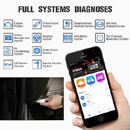 Autel MaxiAP AP200 Obd2スキャナー 自動OBDII 診断スキャンツール iOS ＆ Android用 フルシステム  カーチェックエンジンライトコードリーダー サービス機能付き
