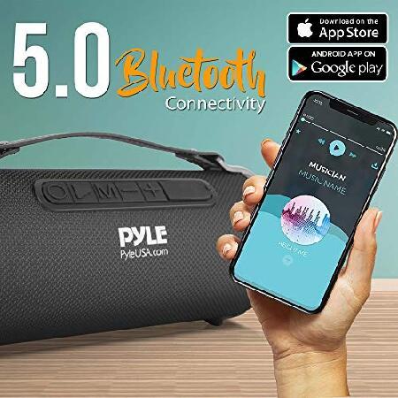Pyle Wireless Portable Bluetooth Boombox Speaker - 200 Watt Rechargeable Boom Box Speaker Portable Music Barrel Loud Stereo System With AUX Input, MP3｜nobuimport｜04