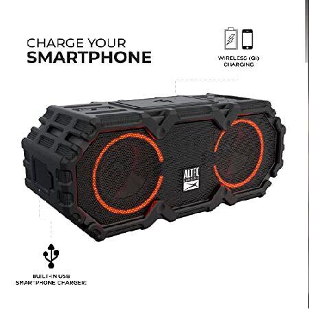 Altec Lansing LifeJacket Jolt - Waterproof Bluetooth Speaker, Durable ＆ Portable Speaker with Qi Wireless Charging and Voice Assistant, Black w/Light｜nobuimport｜03