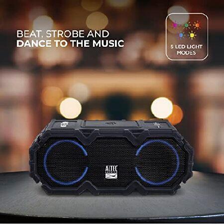 Altec Lansing LifeJacket Jolt - Waterproof Bluetooth Speaker, Durable ＆ Portable Speaker with Qi Wireless Charging and Voice Assistant, Black w/Light｜nobuimport｜06