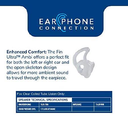 Radio Earpiece, 3.5mm Fox Threaded Listen Only EP1013XC by Earphone Connection, Coiled Acoustic Tube Privacy Headset, Compatible with Shoulder Speaker｜nobuimport｜02