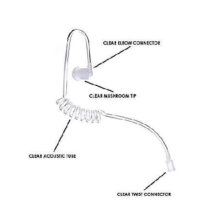 Radio Earpiece, 3.5mm Fox Threaded Listen Only EP1013XC by Earphone Connection, Coiled Acoustic Tube Privacy Headset, Compatible with Shoulder Speaker｜nobuimport｜03
