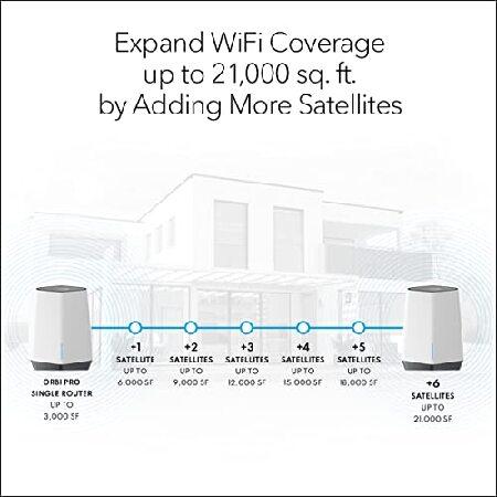 公式激安通販サイト NETGEAR Orbi Pro WiFi 6 Tri-Band Mesh System (SXK80B4) | Router + 3 Satellite Extenders for Business or Home | VLAN， QoS | Coverage up to 12，000 sq. f